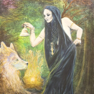 White Wolf Witch by Erica Baguley Embodied Bloom Art